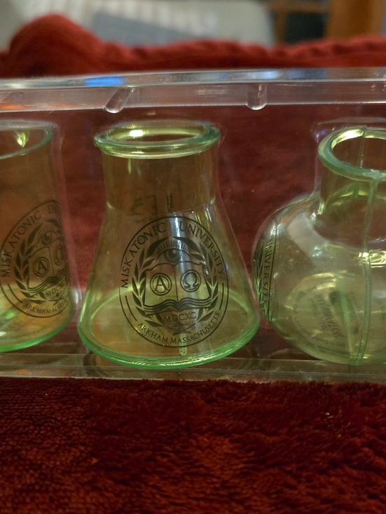 herbert west reanimator Other - Miskatonic University Plastic Beaker Shot Glass - Green